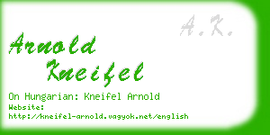 arnold kneifel business card